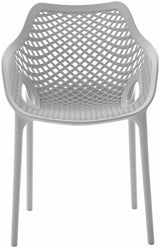 Mykonos Grey Outdoor Patio Dining Chair, Set of 4 from Meridian - Luna Furniture