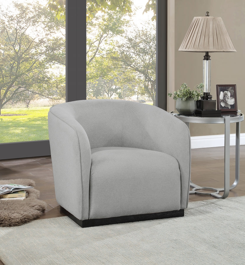 Grey Mylah Polyester Fabric Chair from Meridian - Luna Furniture