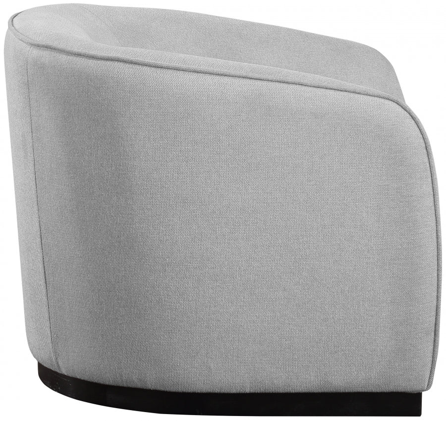 Grey Mylah Polyester Fabric Chair from Meridian - Luna Furniture