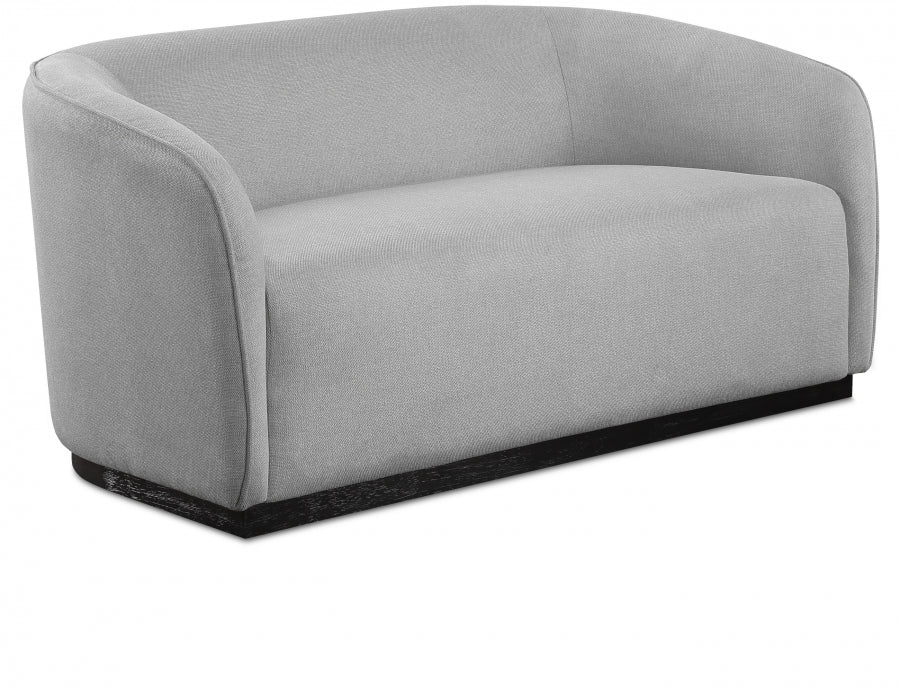 Grey Mylah Polyester Fabric Loveseat from Meridian - Luna Furniture