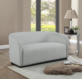 Grey Mylah Polyester Fabric Loveseat from Meridian - Luna Furniture