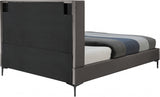 Nadia Grey Velvet Queen Bed from Meridian - Luna Furniture