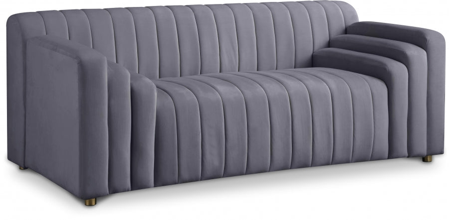 Naya Grey Velvet Loveseat from Meridian - Luna Furniture