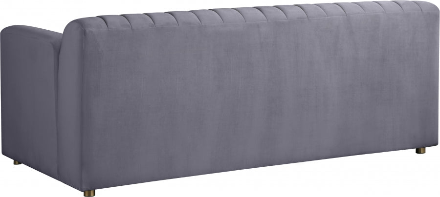 Naya Grey Velvet Loveseat from Meridian - Luna Furniture