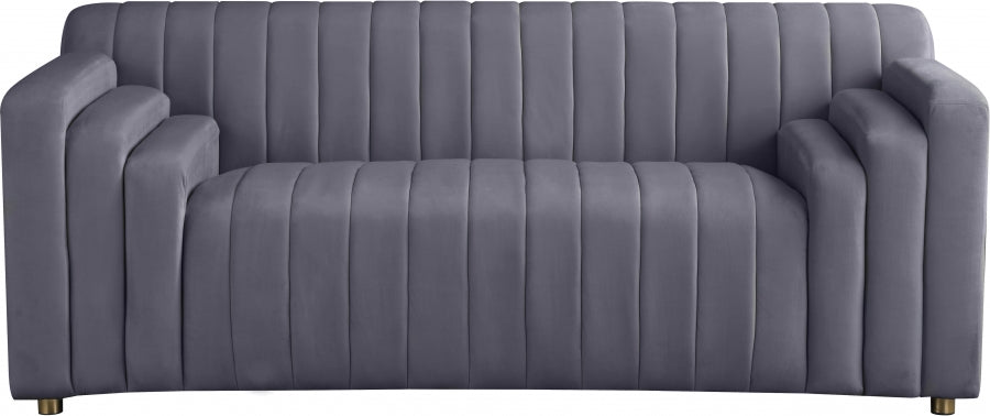 Naya Grey Velvet Loveseat from Meridian - Luna Furniture