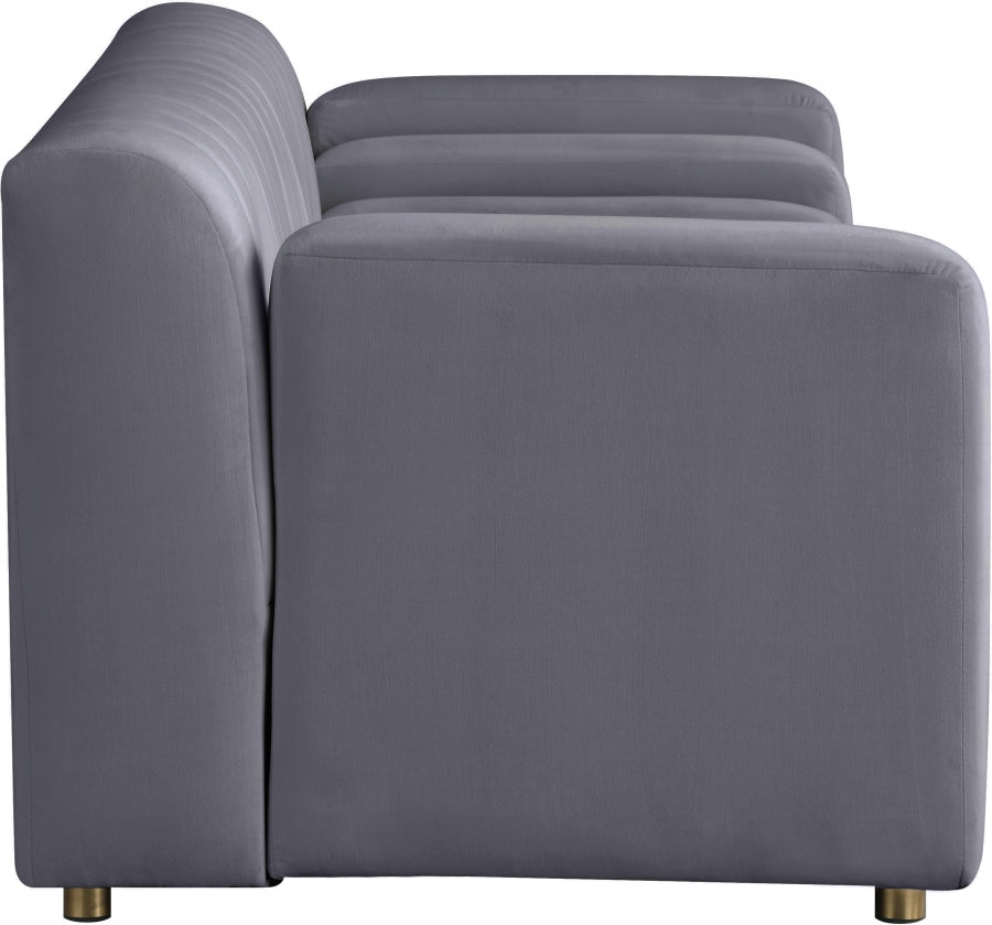 Naya Grey Velvet Loveseat from Meridian - Luna Furniture