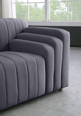 Naya Grey Velvet Loveseat from Meridian - Luna Furniture