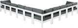 Nizuc Grey Outdoor Patio Aluminum Modular Sectional from Meridian - Luna Furniture