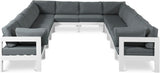 Nizuc Grey Outdoor Patio Aluminum Modular Sectional from Meridian - Luna Furniture