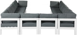 Nizuc Grey Outdoor Patio Aluminum Modular Sectional from Meridian - Luna Furniture