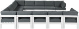 Nizuc Grey Outdoor Patio Aluminum Modular Sectional from Meridian - Luna Furniture