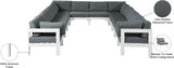 Nizuc Grey Outdoor Patio Aluminum Modular Sectional from Meridian - Luna Furniture