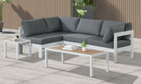 Nizuc Grey Outdoor Patio Aluminum Modular Sectional from Meridian - Luna Furniture