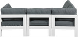 Nizuc Grey Outdoor Patio Aluminum Modular Sectional from Meridian - Luna Furniture