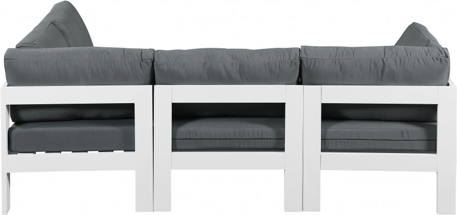 Nizuc Grey Outdoor Patio Aluminum Modular Sectional from Meridian - Luna Furniture