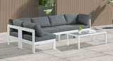 Nizuc Grey Outdoor Patio Aluminum Modular Sectional from Meridian - Luna Furniture