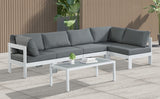 Nizuc Grey Outdoor Patio Aluminum Modular Sectional from Meridian - Luna Furniture