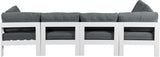 Nizuc Grey Outdoor Patio Aluminum Modular Sectional from Meridian - Luna Furniture