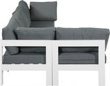 Nizuc Grey Outdoor Patio Aluminum Modular Sectional from Meridian - Luna Furniture