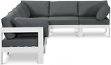 Nizuc Grey Outdoor Patio Aluminum Modular Sectional from Meridian - Luna Furniture