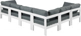 Nizuc Grey Outdoor Patio Aluminum Modular Sectional from Meridian - Luna Furniture