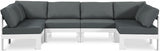 Nizuc Grey Outdoor Patio Aluminum Modular Sectional from Meridian - Luna Furniture