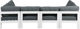 Nizuc Grey Outdoor Patio Aluminum Modular Sectional from Meridian - Luna Furniture