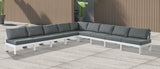 Nizuc Grey Outdoor Patio Aluminum Modular Sectional from Meridian - Luna Furniture