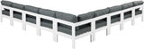 Nizuc Grey Outdoor Patio Aluminum Modular Sectional from Meridian - Luna Furniture