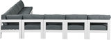 Nizuc Grey Outdoor Patio Aluminum Modular Sectional from Meridian - Luna Furniture