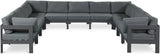 Nizuc Grey Outdoor Patio Aluminum Modular Sectional from Meridian - Luna Furniture