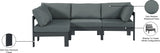 Nizuc Grey Outdoor Patio Aluminum Modular Sectional from Meridian - Luna Furniture