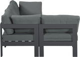 Nizuc Grey Outdoor Patio Aluminum Modular Sectional from Meridian - Luna Furniture