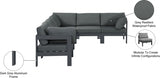 Nizuc Grey Outdoor Patio Aluminum Modular Sectional from Meridian - Luna Furniture