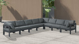 Nizuc Grey Outdoor Patio Aluminum Modular Sectional from Meridian - Luna Furniture