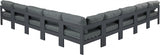 Nizuc Grey Outdoor Patio Aluminum Modular Sectional from Meridian - Luna Furniture