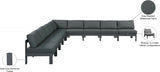 Nizuc Grey Outdoor Patio Aluminum Modular Sectional from Meridian - Luna Furniture