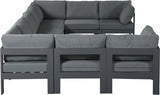 Nizuc Grey Outdoor Patio Aluminum Modular Sectional from Meridian - Luna Furniture