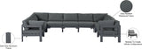 Nizuc Grey Outdoor Patio Aluminum Modular Sectional from Meridian - Luna Furniture