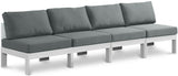 Nizuc Grey Outdoor Patio Aluminum Modular Sofa from Meridian - Luna Furniture