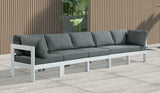 Nizuc Grey Outdoor Patio Aluminum Modular Sofa from Meridian - Luna Furniture