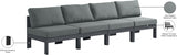 Nizuc Grey Outdoor Patio Aluminum Modular Sofa from Meridian - Luna Furniture