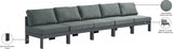 Nizuc Grey Outdoor Patio Aluminum Modular Sofa from Meridian - Luna Furniture