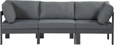 Nizuc Grey Outdoor Patio Aluminum Modular Sofa from Meridian - Luna Furniture