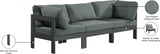 Nizuc Grey Outdoor Patio Aluminum Modular Sofa from Meridian - Luna Furniture