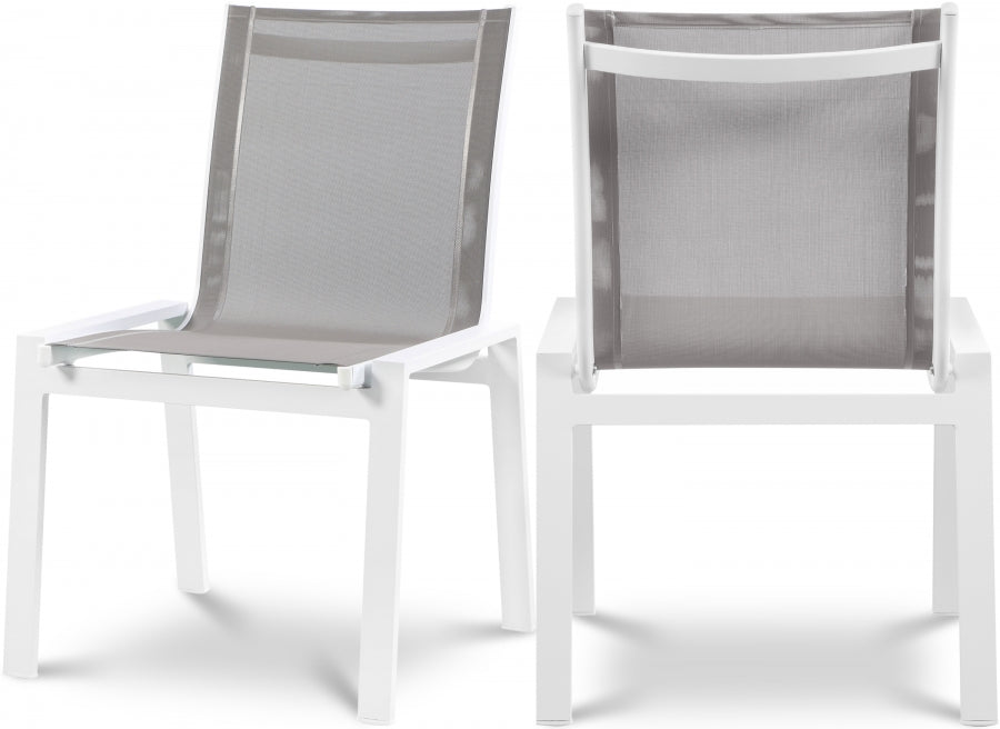 Nizuc Grey Outdoor Patio Dining Chair, Set of 2 from Meridian - Luna Furniture