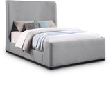 Oliver Grey Boucle Fabric King Bed from Meridian - Luna Furniture