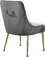 Owen Grey Velvet Dining Chair, Set of 2 from Meridian - Luna Furniture