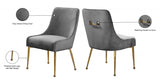 Owen Grey Velvet Dining Chair, Set of 2 from Meridian - Luna Furniture