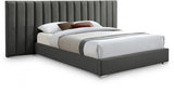 Pablo Grey Velvet King Bed from Meridian - Luna Furniture